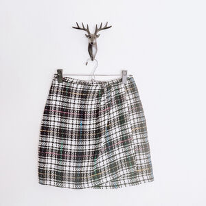 Star C.C.C Women's Black/White Plaid Mini Skirt Size Small